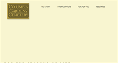 Desktop Screenshot of columbiagardenscemetery.org